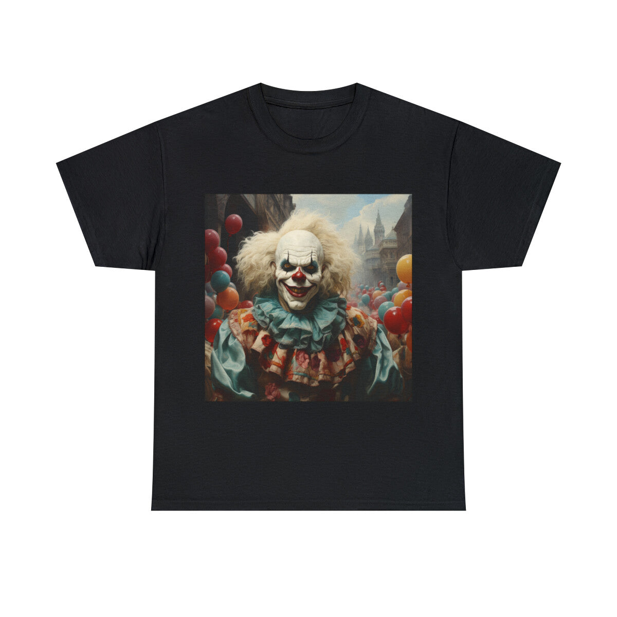 Unisex Adult T Shirt Haunted Clown Scary Horror Halloween Metal Band Gothic Emo