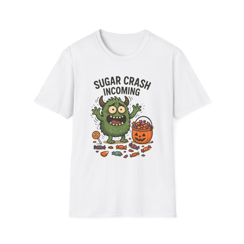 Unisex Softstyle T-Shirt – Funny Halloween Tee, Monster , Trick or Treat Candy