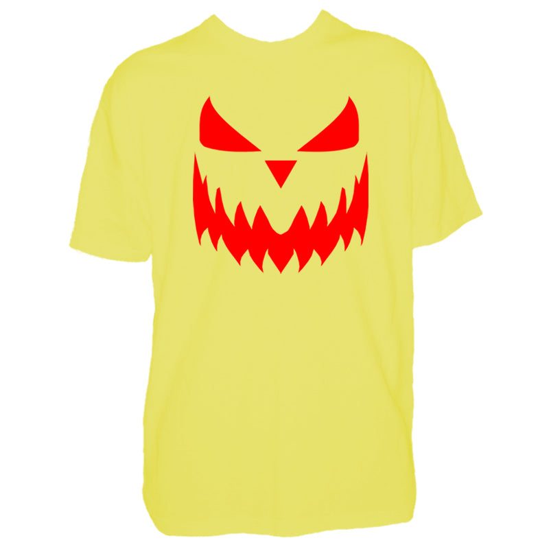 Mens Halloween Pumpkin Face Tshirt - New Scary Trick Or Treat Costume Shirt