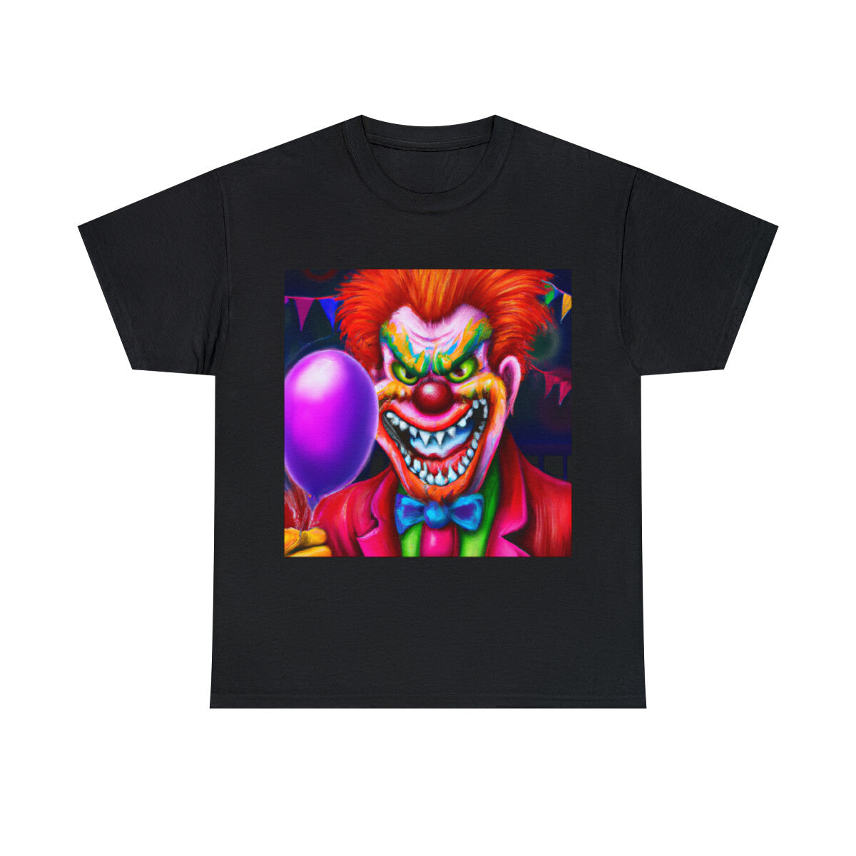 Halloween Evil Clown T Shirt Art Tee Unisex Adult Horror Scary Trick or Treat