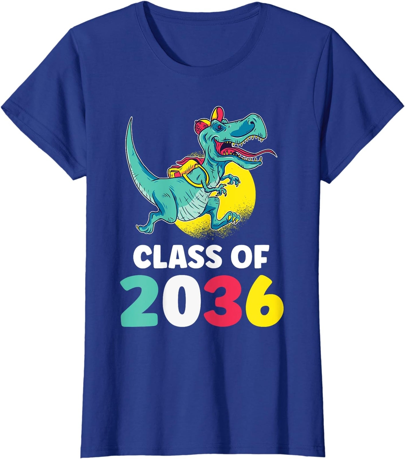 Class Of 2036 Back To School Kindergarten T-Rex Ladies' Crewneck T-Shirt