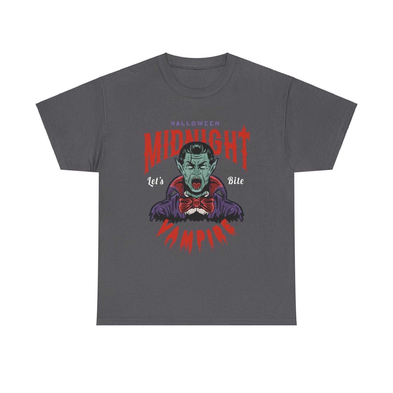 Halloween Midnight Let's Bite Vampire Tshirt  Costume October Trick Or Treat