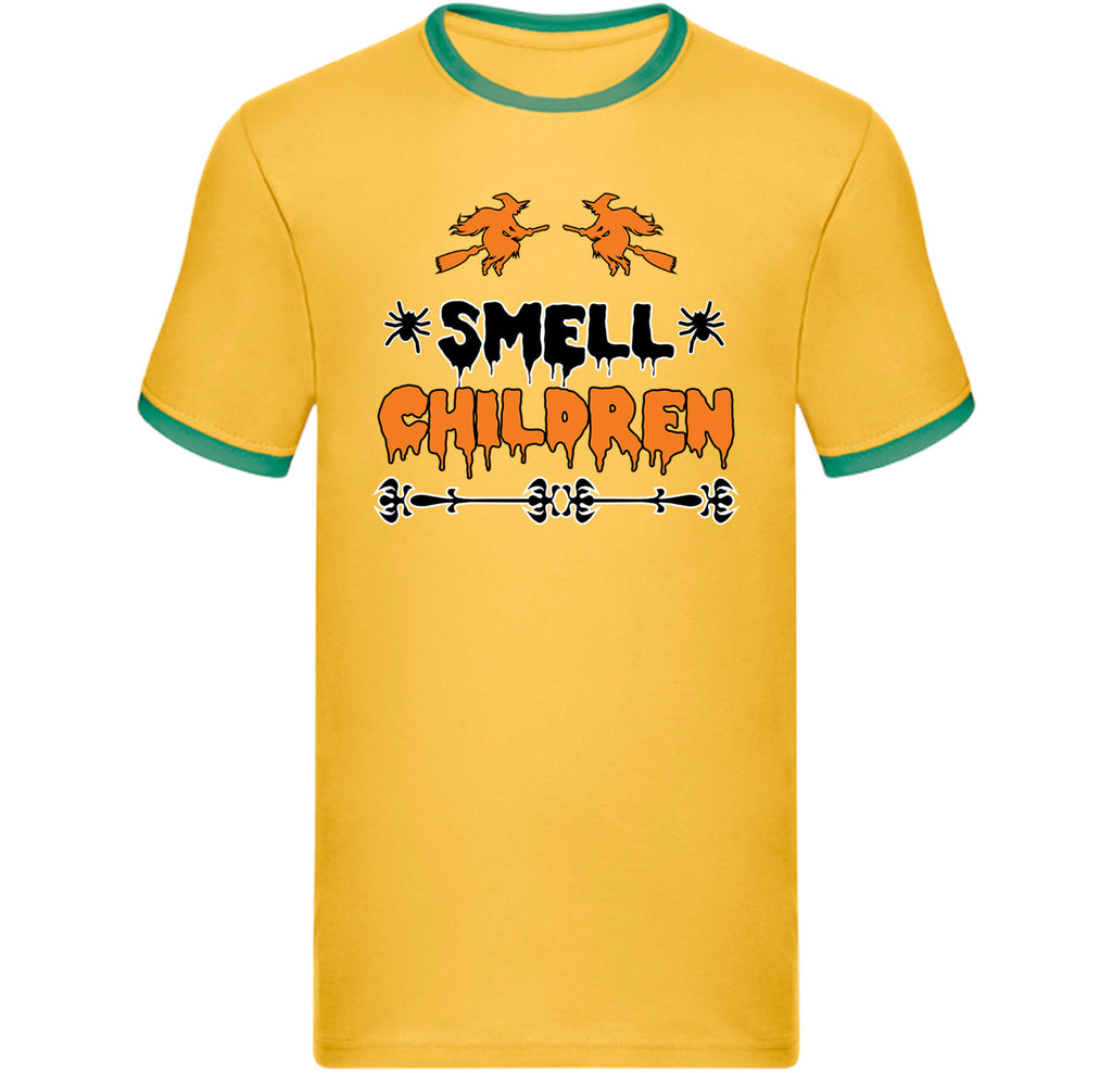 Funny Halloween Ringer T Shirt,I Smell Children Witches Ringer,Trick-or-Treat