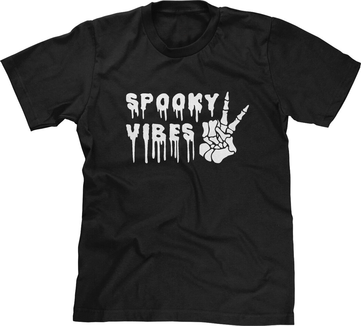 Spooky Vibes Trick Or Treat Halloween Costume Party Skeleton Saying Mens Tee
