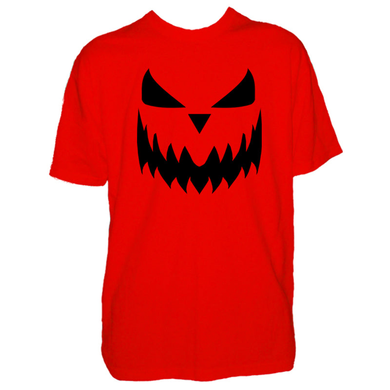 Mens Halloween Pumpkin Face Tshirt - New Scary Trick Or Treat Costume Shirt