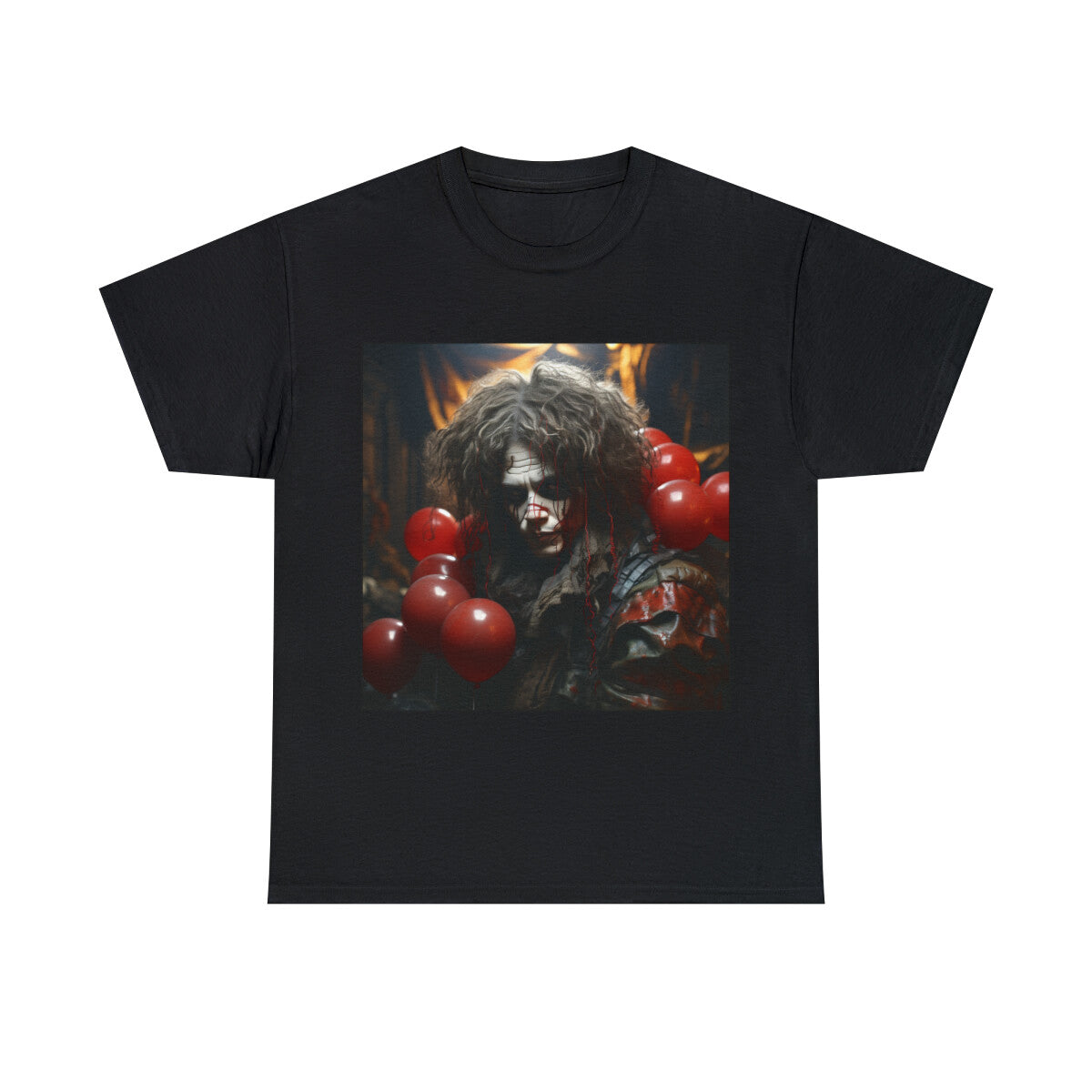 Unisex Adult T Shirt Haunted Clown Scary Horror Halloween Metal Band Gothic Emo