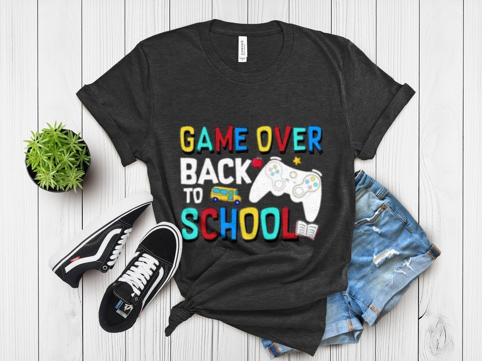 Game Over Back to School Gamer Tee