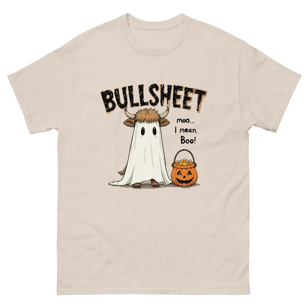 Bullsheet Mens Funny Halloween T-Shirt Trick or Treat 100%  Cotton Tee