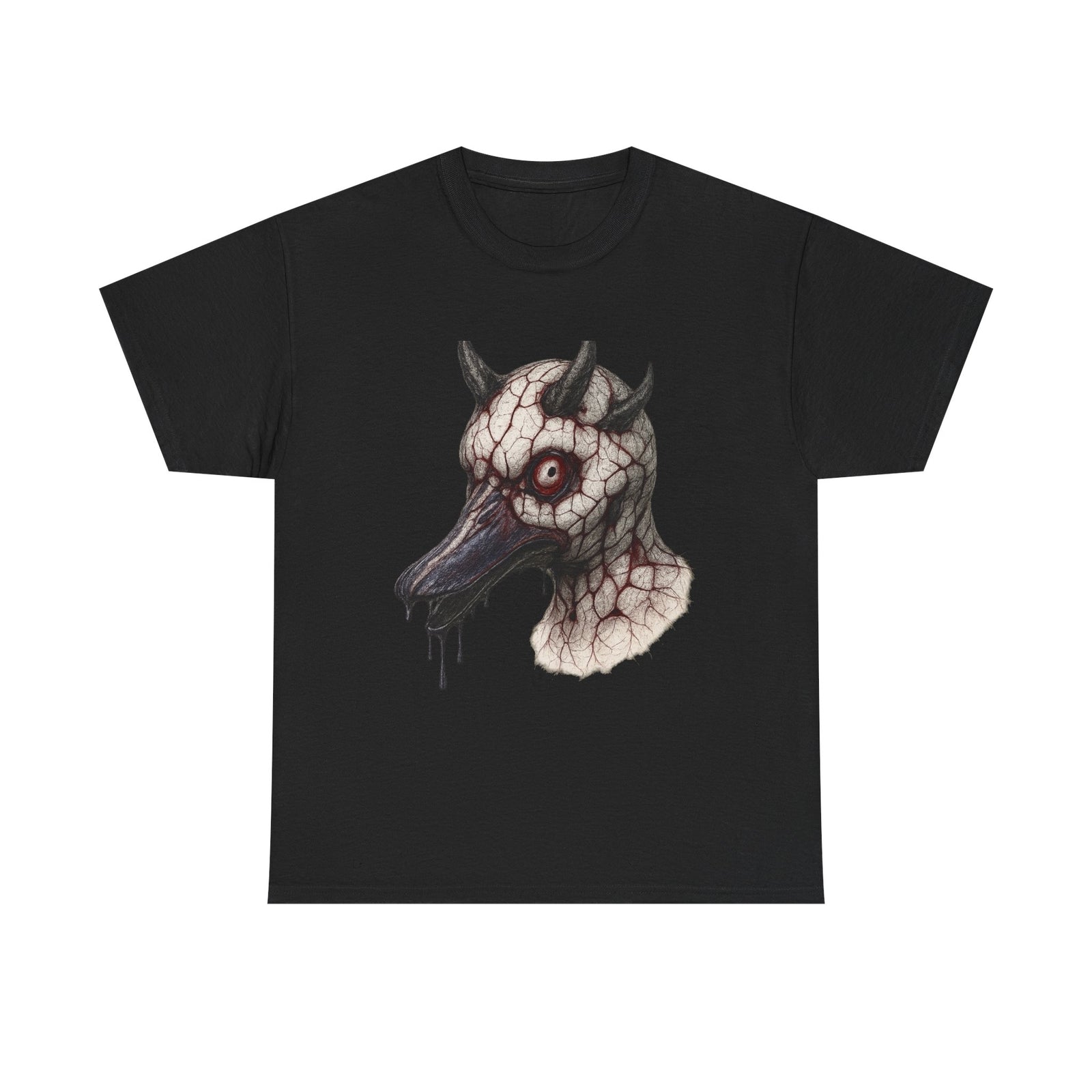 Unisex Adult T Shirt Porcelain Demon Duck Horror Art Scary
