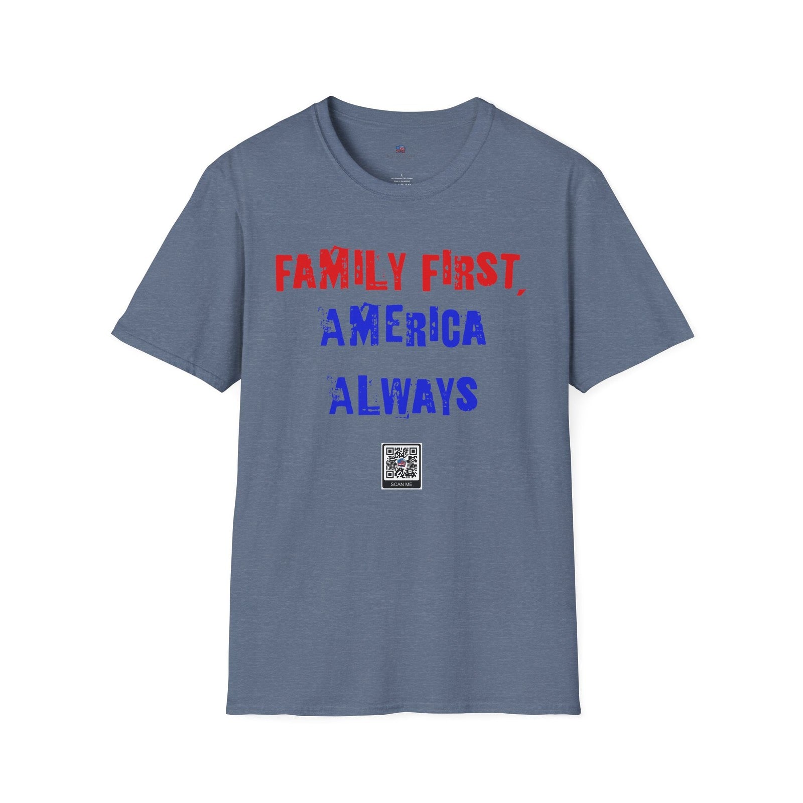 "America First, Family Always" Patriotic T-Shirt