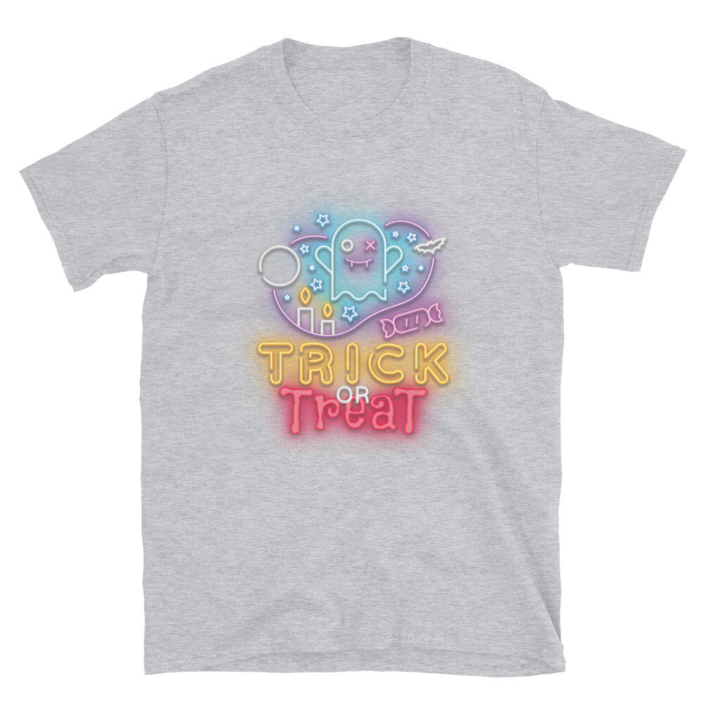 Neon Trick or Treat Halloween Funny Cute Halloween Costume Gift T-Shirt