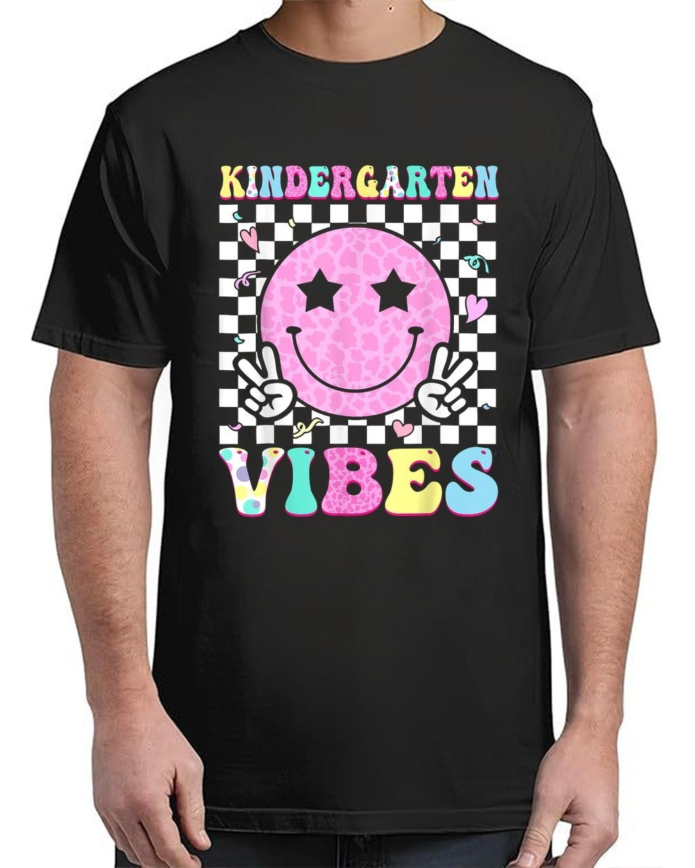 Kindergarten Vibes Groovy Back to School Kinder For Adult S-4XL T-Shirt