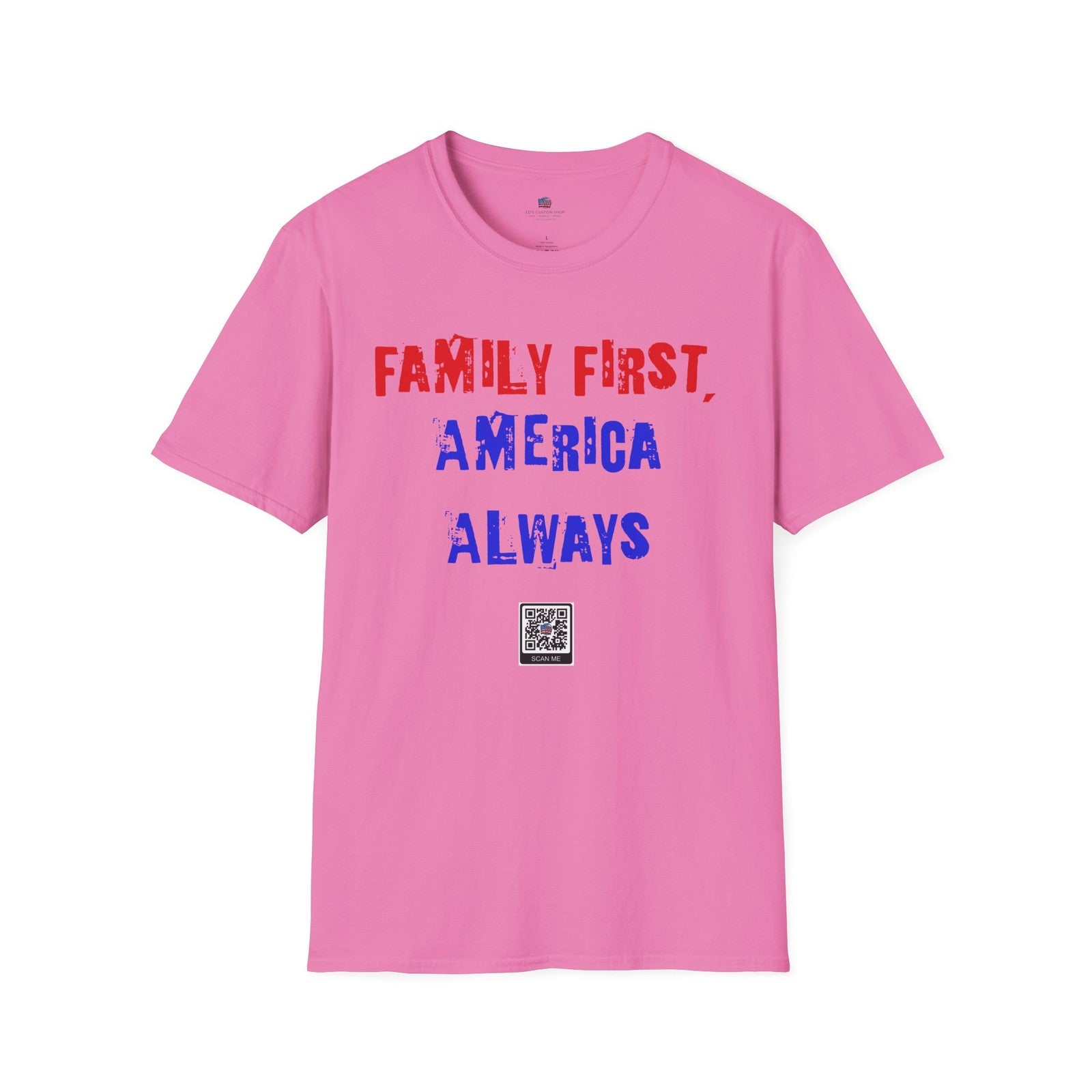 "America First, Family Always" Patriotic T-Shirt