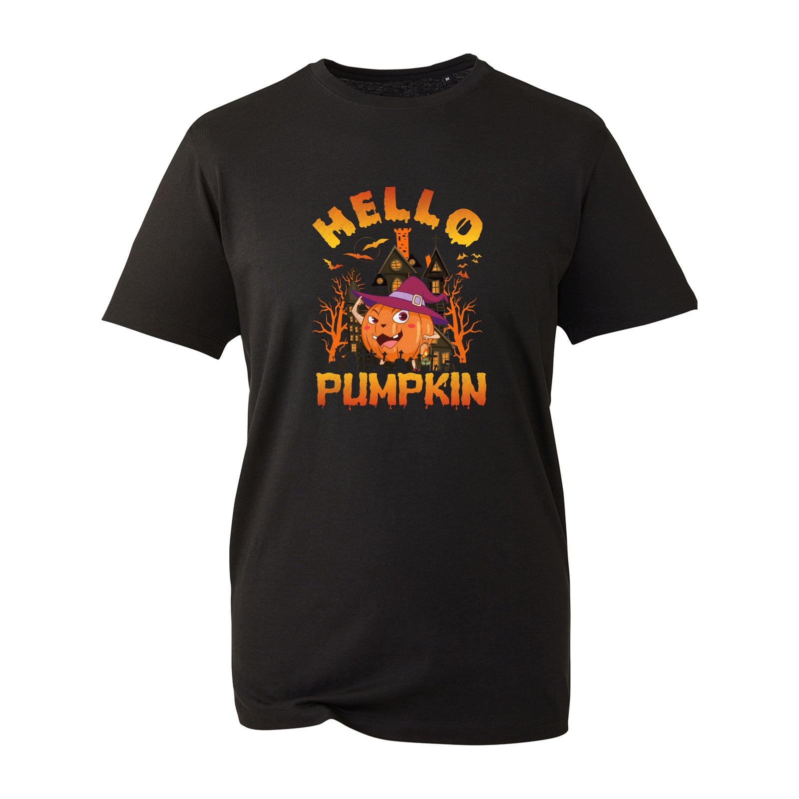 Hello Pumpkin Halloween T-Shirt, Funny Haunted House Scary Costume Cartoon Gift