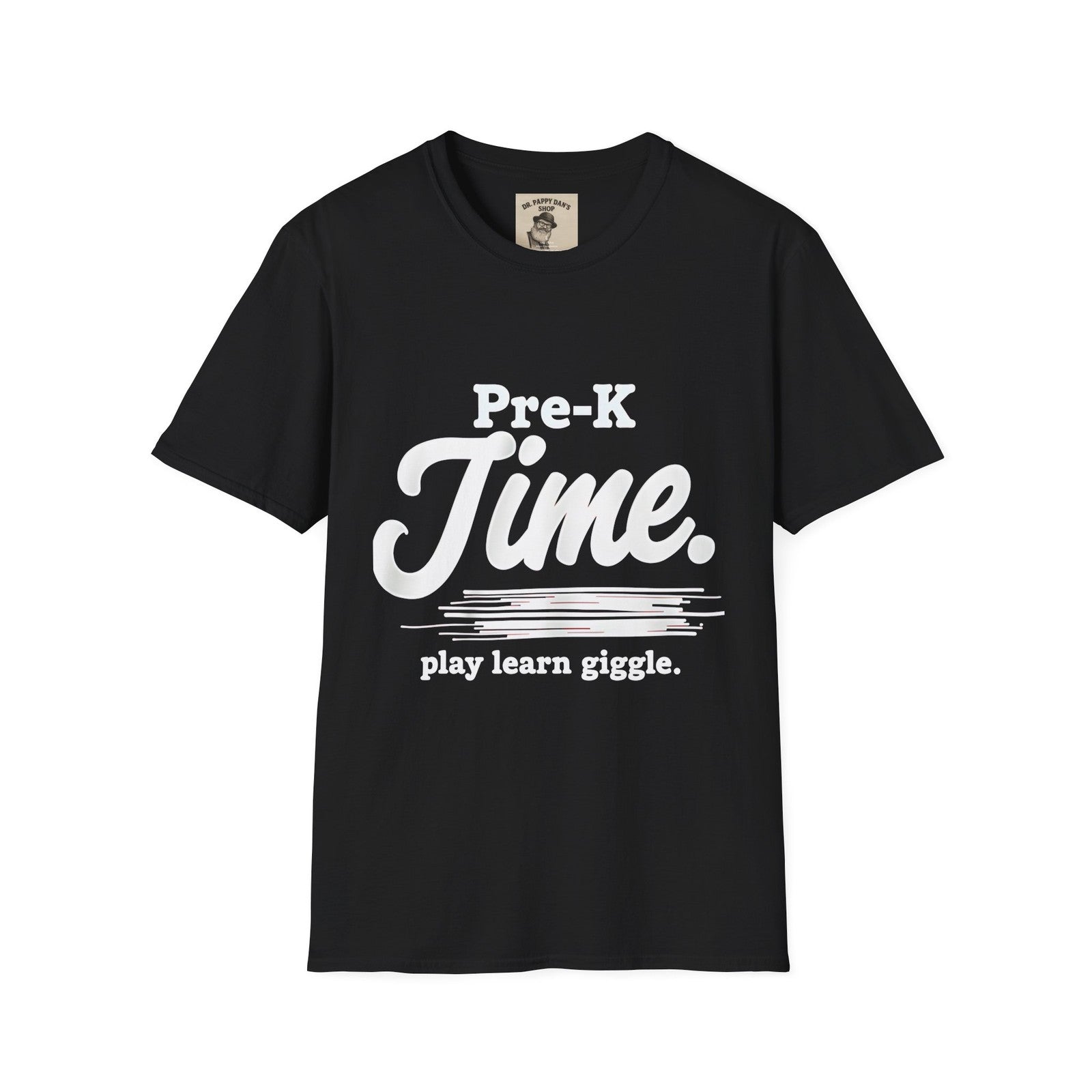 Pre K Teacher Shirt, Play Learn Giggle Gildan 64000 Tee, Back to School
