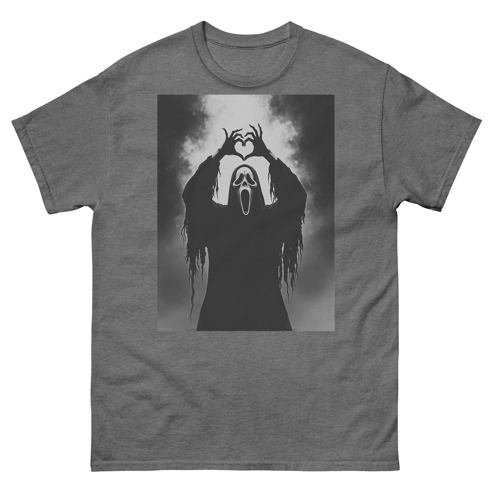 Ghost Heart Hands Scary Face Horror Poster Halloween T-Shirt