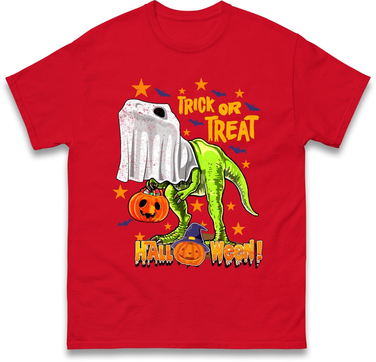 Dino Trick or Treat Funny Halloween T Shirt, Halloween Party T Shirt