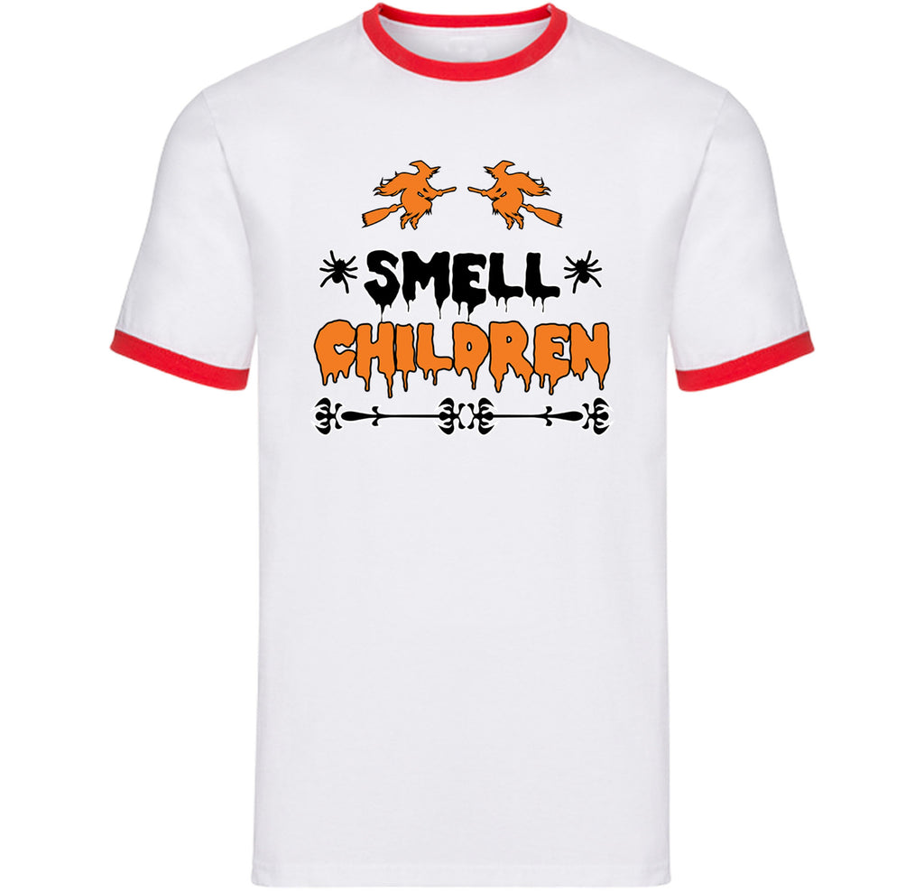 Funny Halloween Ringer T Shirt,I Smell Children Witches Ringer,Trick-or-Treat