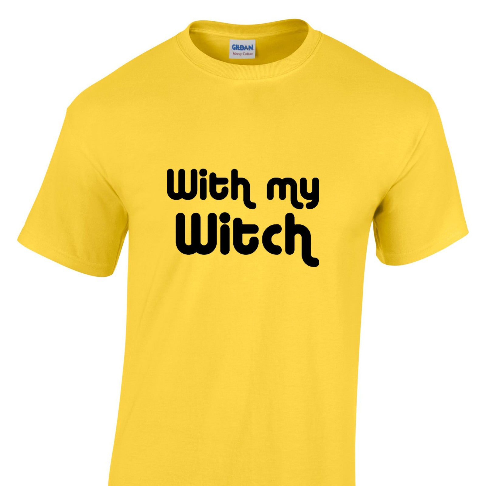 Mens Halloween Tshirt - With My Witch Party Night Trick Or Treat Costume T Shirt