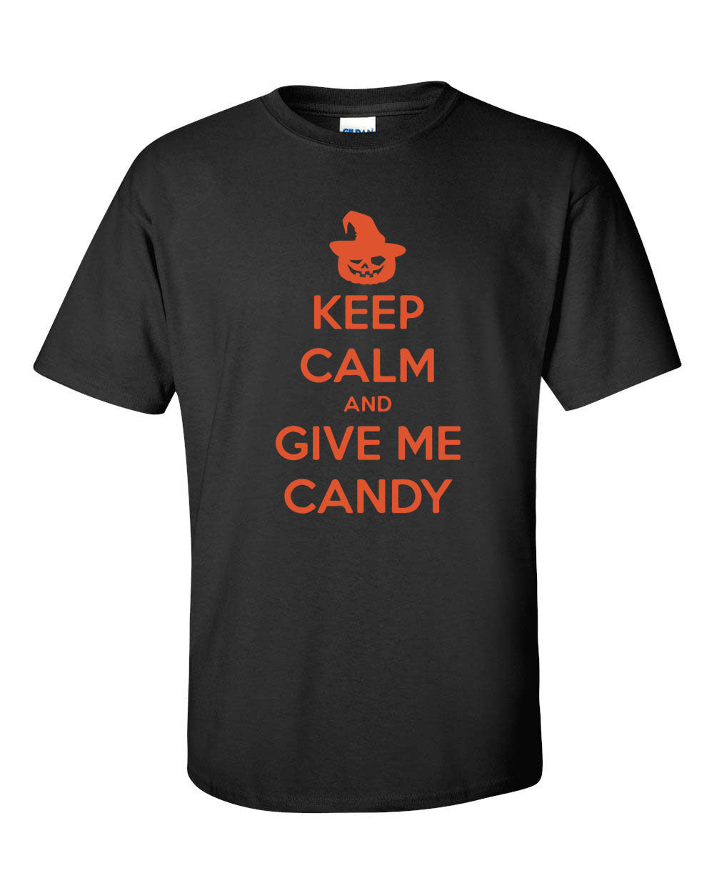 Keep Calm and Give Me Candy Halloween Trick or Treat Funny Men's Tee Shirt