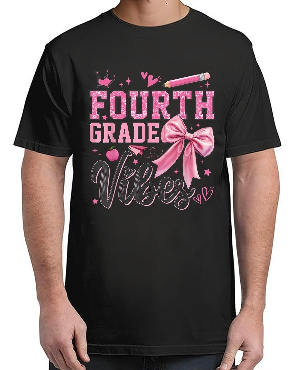 4th Fourth Grade Vibes Back To School Coquette iconic adult S-4XL