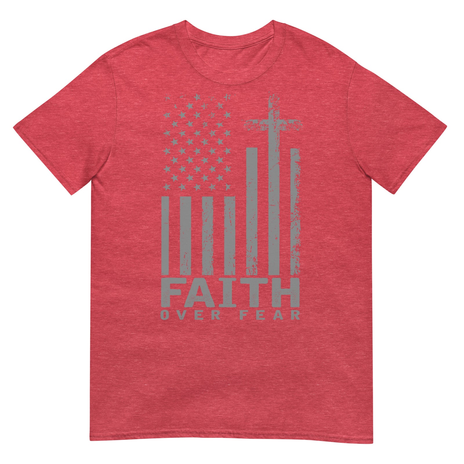 America Pride US Flag Faith Over Fear Prayer T-Shirt