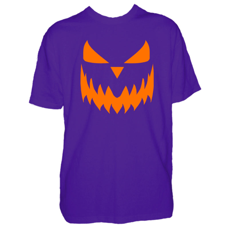 Mens Halloween Pumpkin Face Tshirt - New Scary Trick Or Treat Costume Shirt