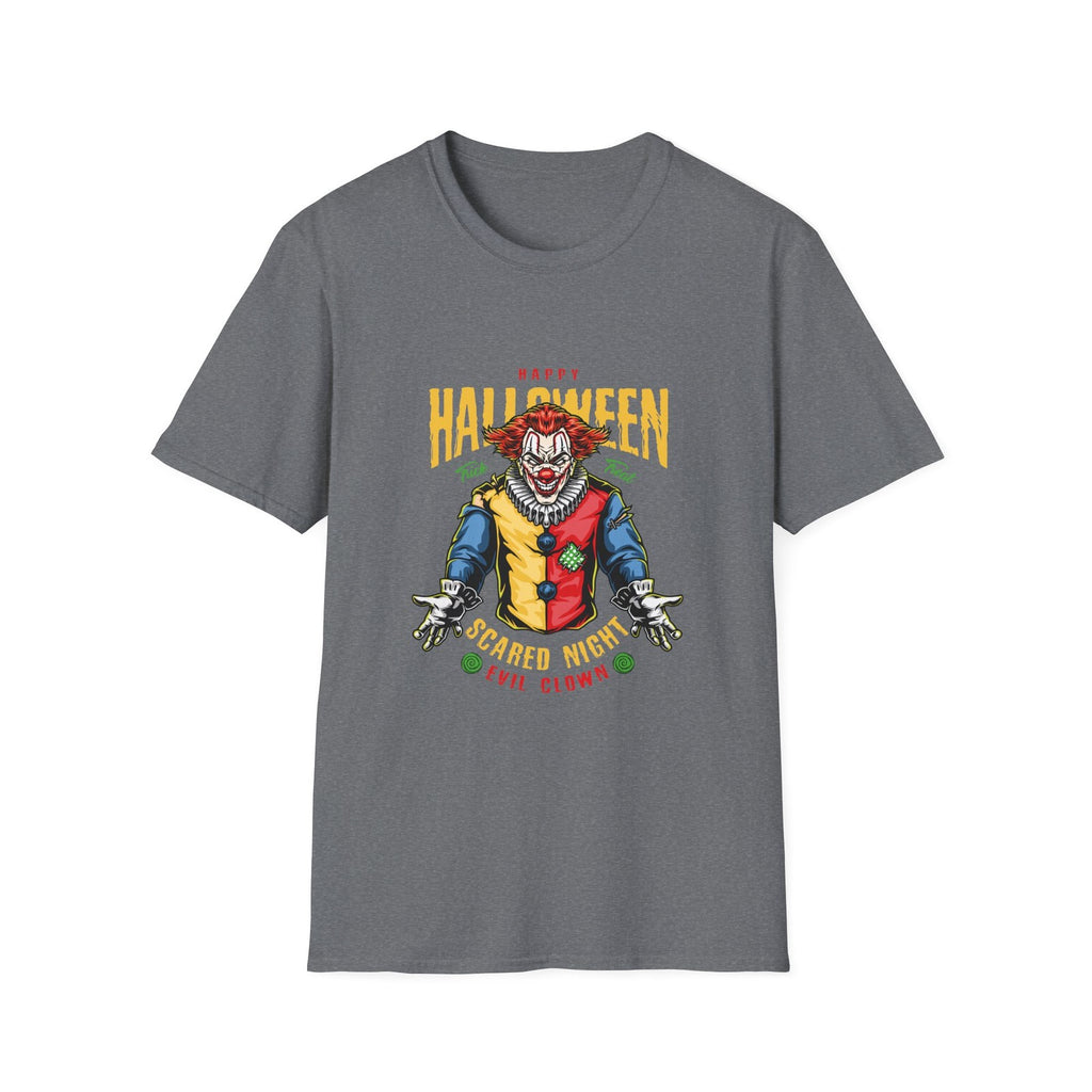 Halloween Clown Unisex Softstyle T-Shirt - Spooky Fun, Trick or Treat 