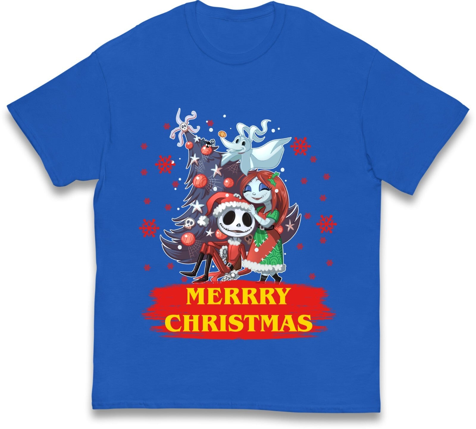 Horror Characters Halloween Christmas Tree T-shirt – Festive & Fun Design
