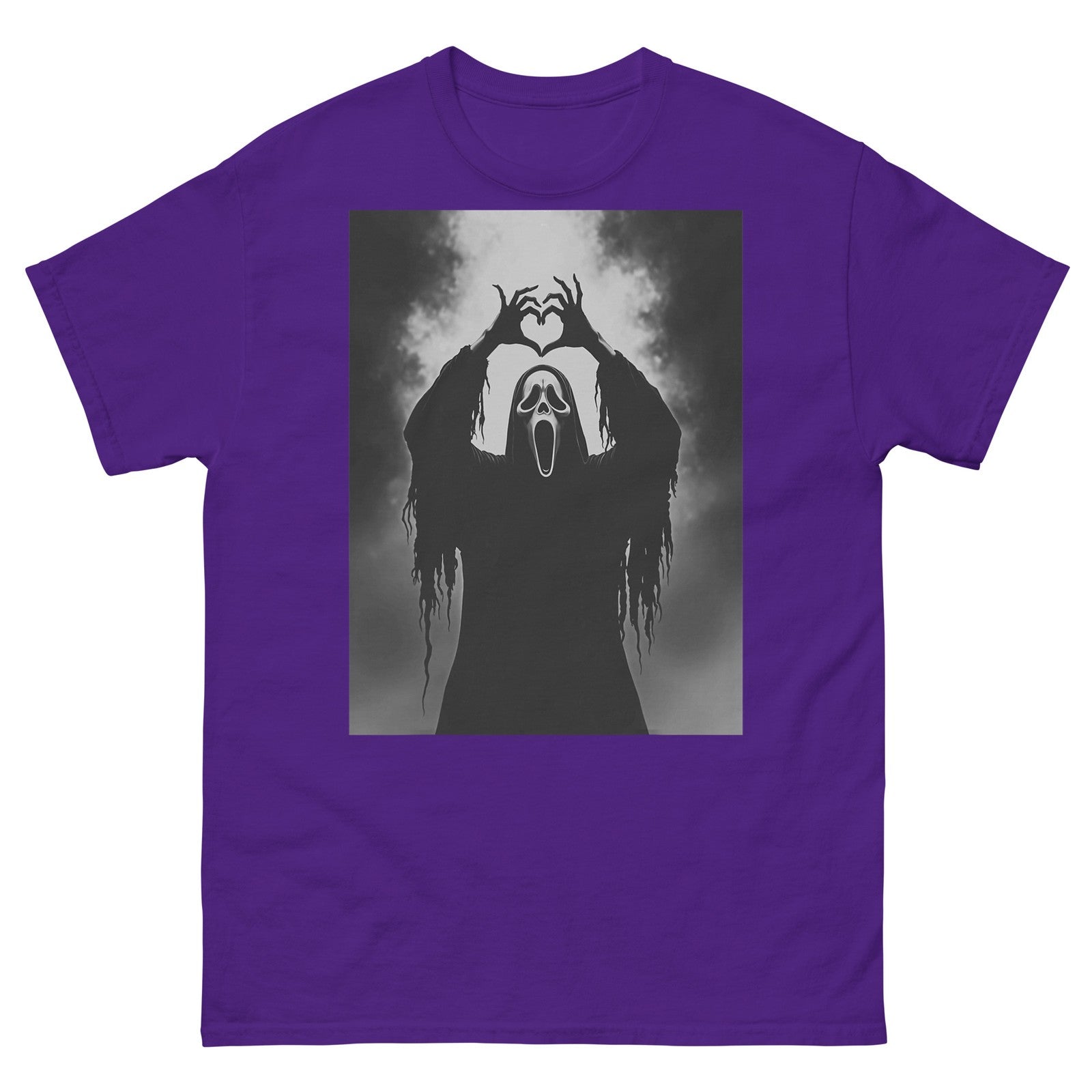 Ghost Heart Hands Scary Face Horror Poster Halloween T-Shirt