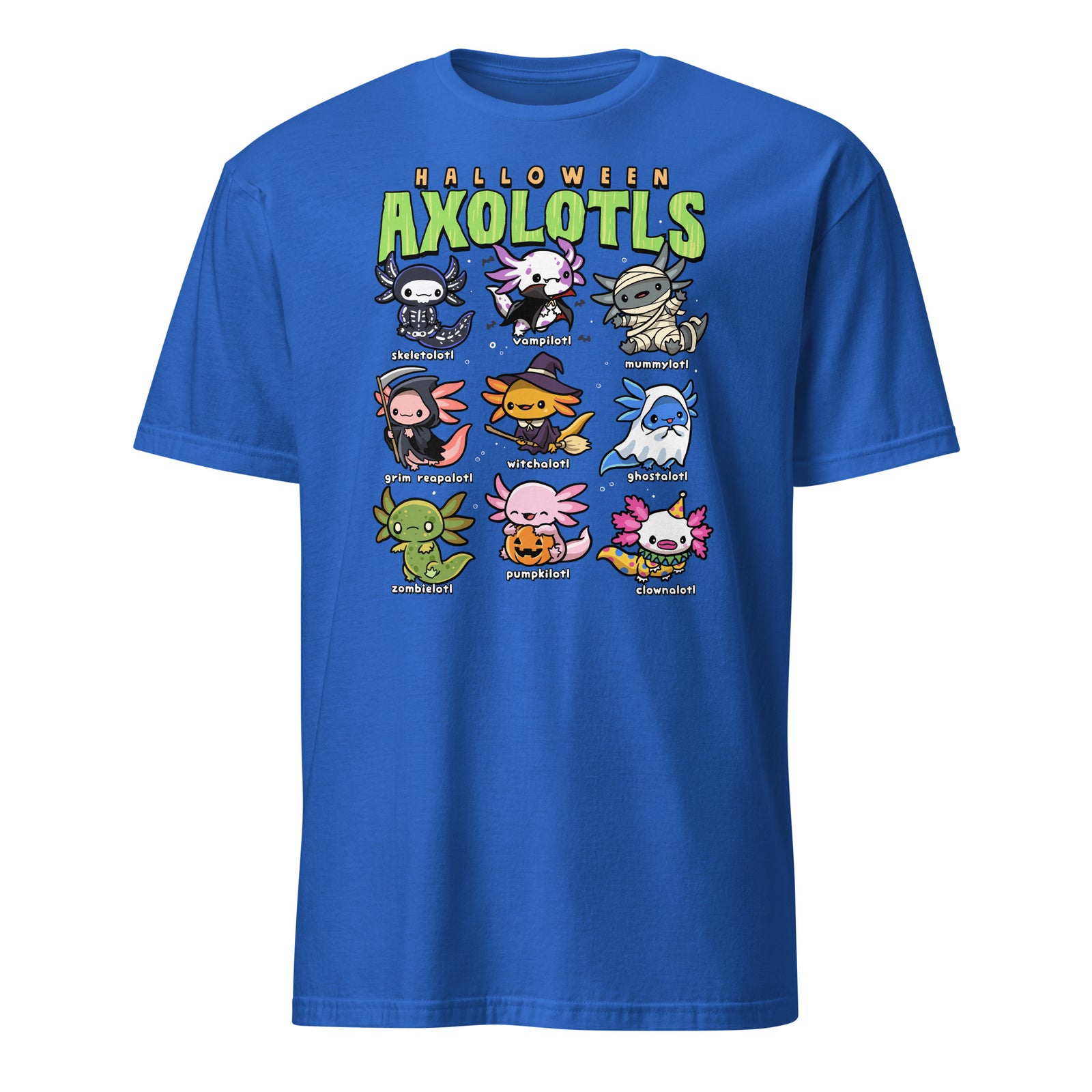 Halloween Axolotl Shirt Creepy Axolotls Trick or Treat Alotl T-Shirt Size S-3XL