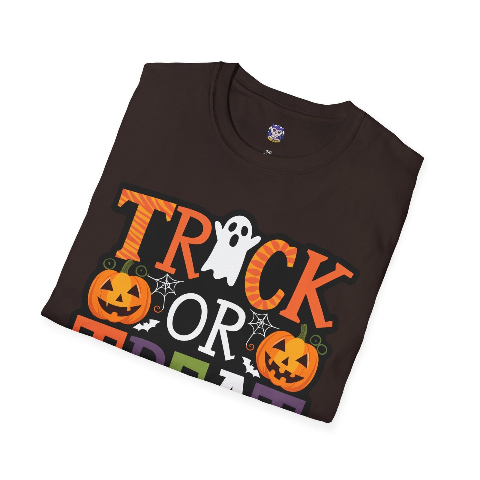 Trick or Treat Halloween T-Shirt Fun Ghosts,Pumpkins and Spooky Vibes for Adults