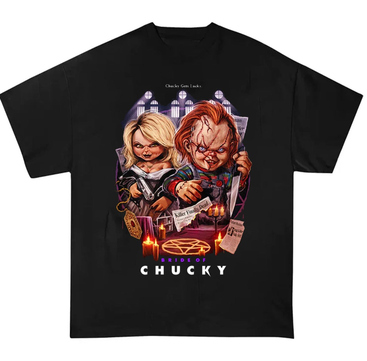 Bride Of Chuckyy Horror Movie T-Shir Unisex, Graphic Halloween Gift S-5XL