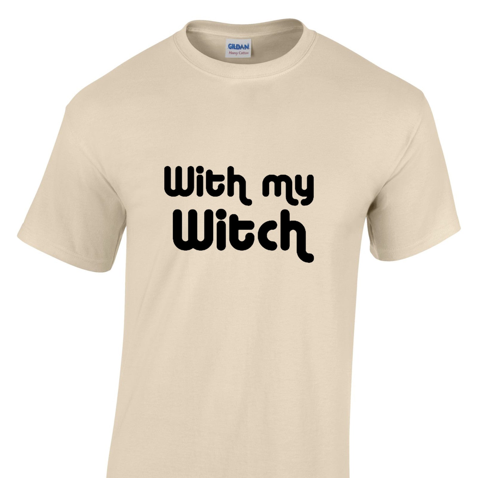 Mens Halloween Tshirt - With My Witch Party Night Trick Or Treat Costume T Shirt