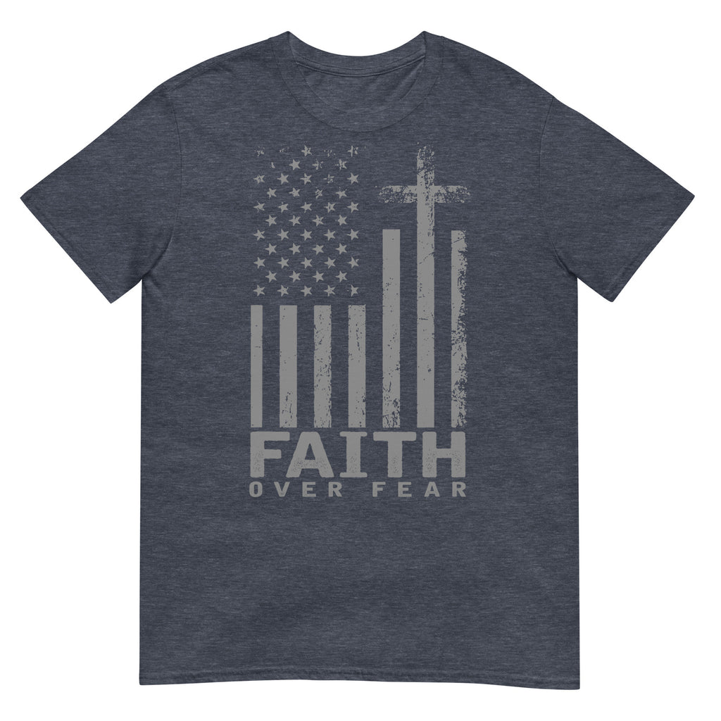America Pride US Flag Faith Over Fear Prayer T-Shirt