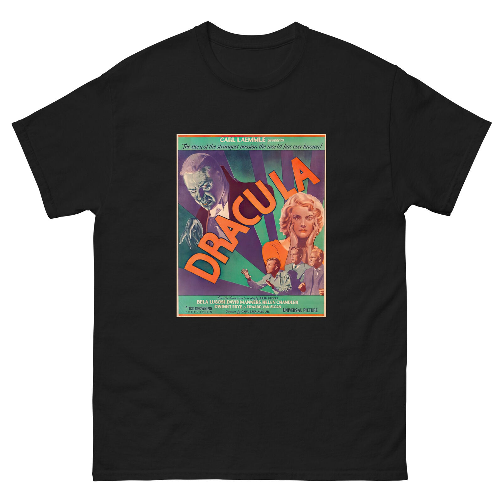 Dracula Movie Poster T-Shirt, costume party, trick or treat, For Halloween.