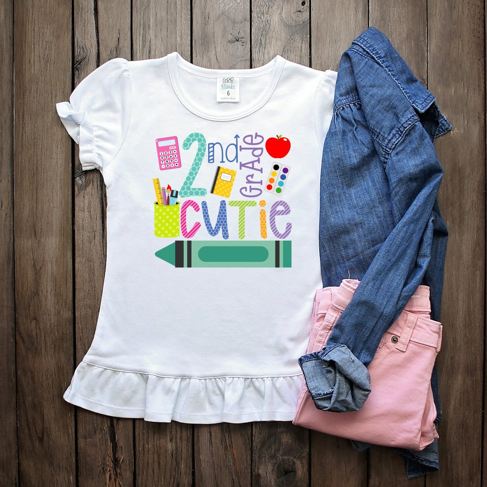 2nd Grade Cutie Tee*Back to School*Sublimated