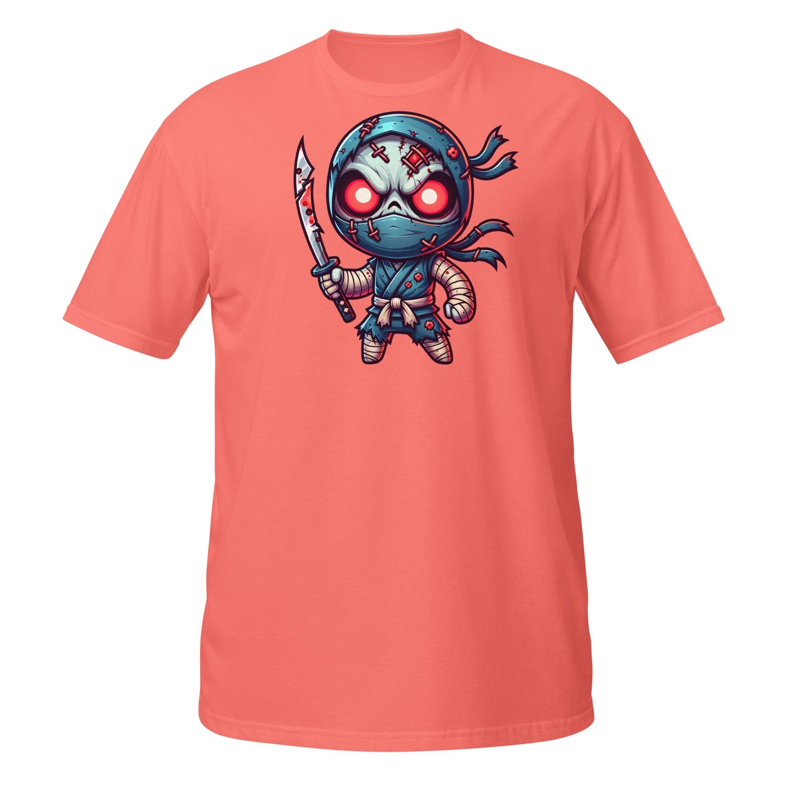 Scary Ninja Shirt – Cute Zombie Warrior with Sword Halloween Design