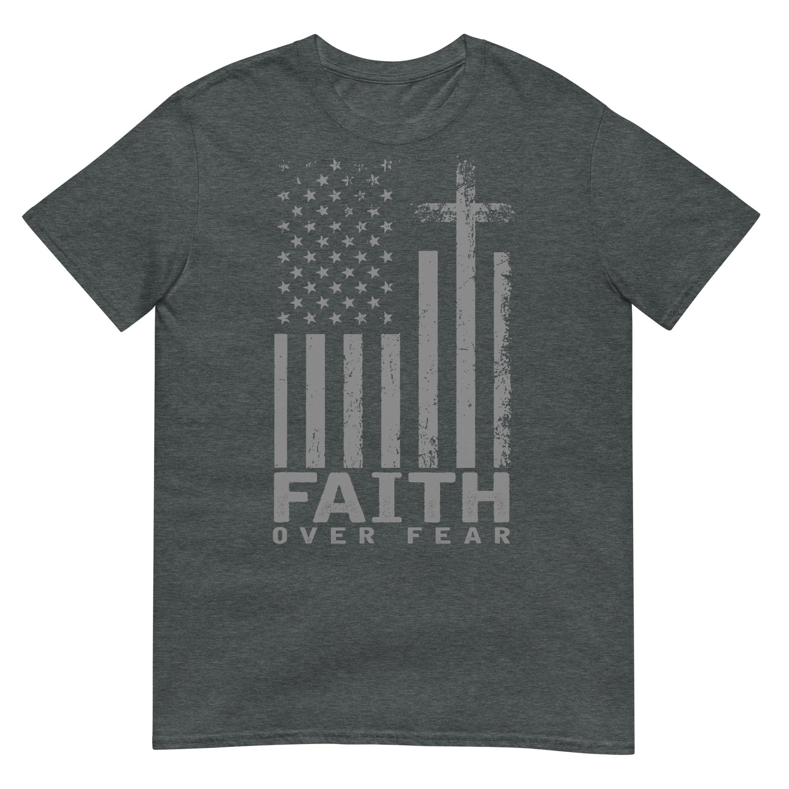 America Pride US Flag Faith Over Fear Prayer T-Shirt