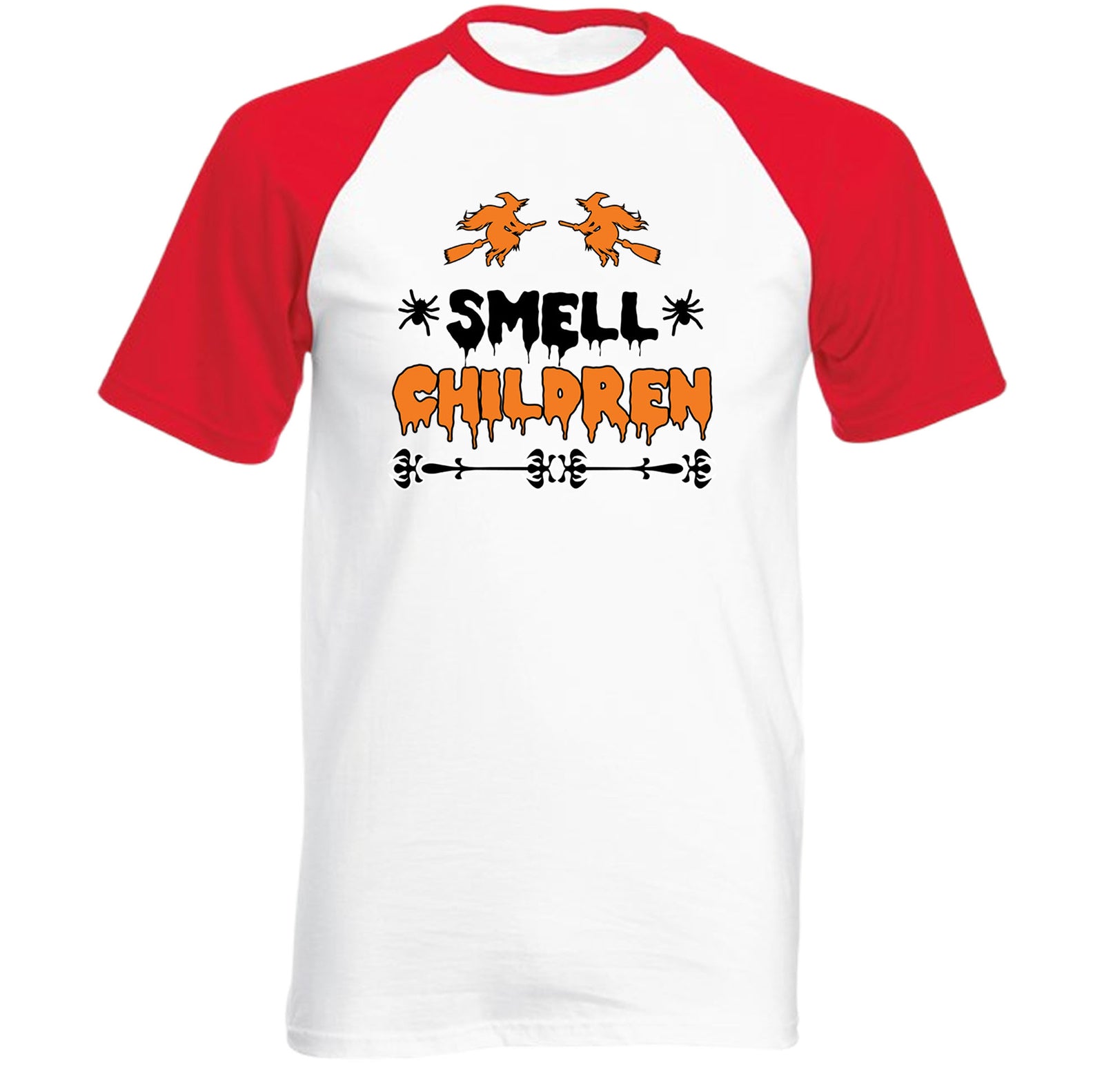 Funny Halloween Raglan T Shirt,I Smell Children Witches Tee,Trick-or-Treat Gift
