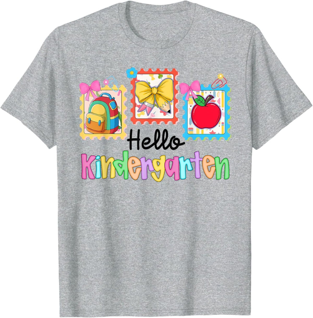Hello Kindergarten Coquette Bow Back To School Teachers Kids T-Shirt Hoodie