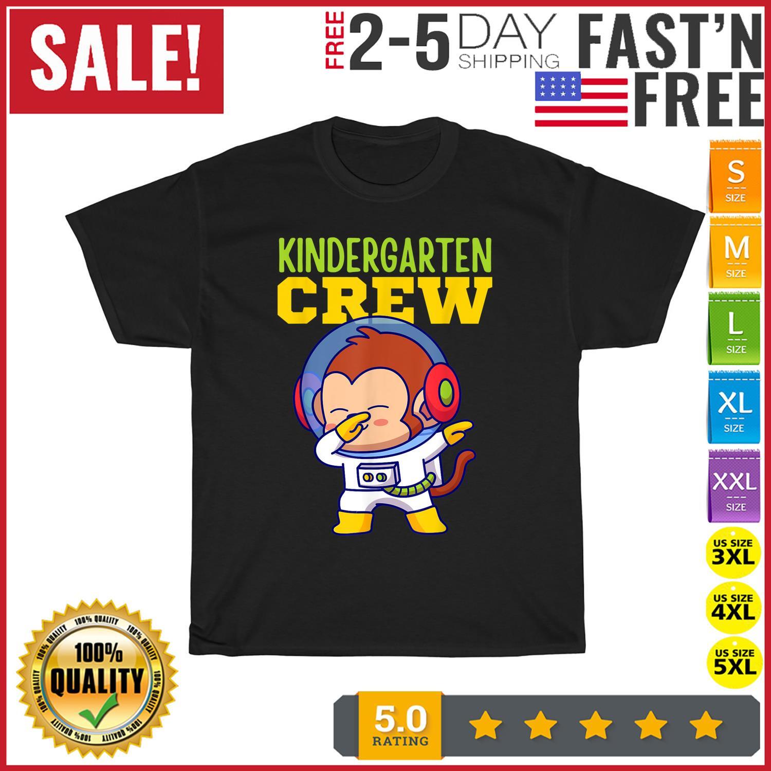 Kindergarten Squad, Back to School, Astronaut Monkey Vintage T Shirt Men Women