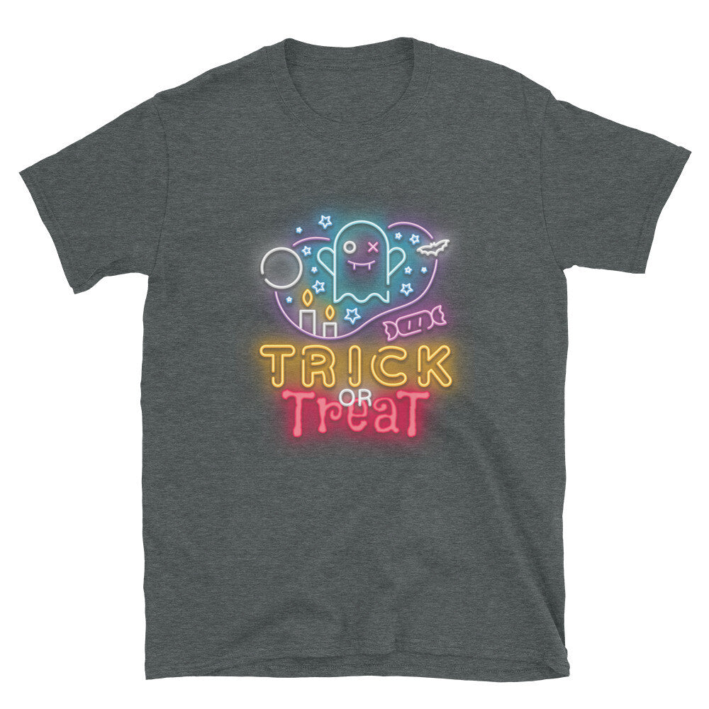 Neon Trick or Treat Halloween Funny Cute Halloween Costume Gift T-Shirt