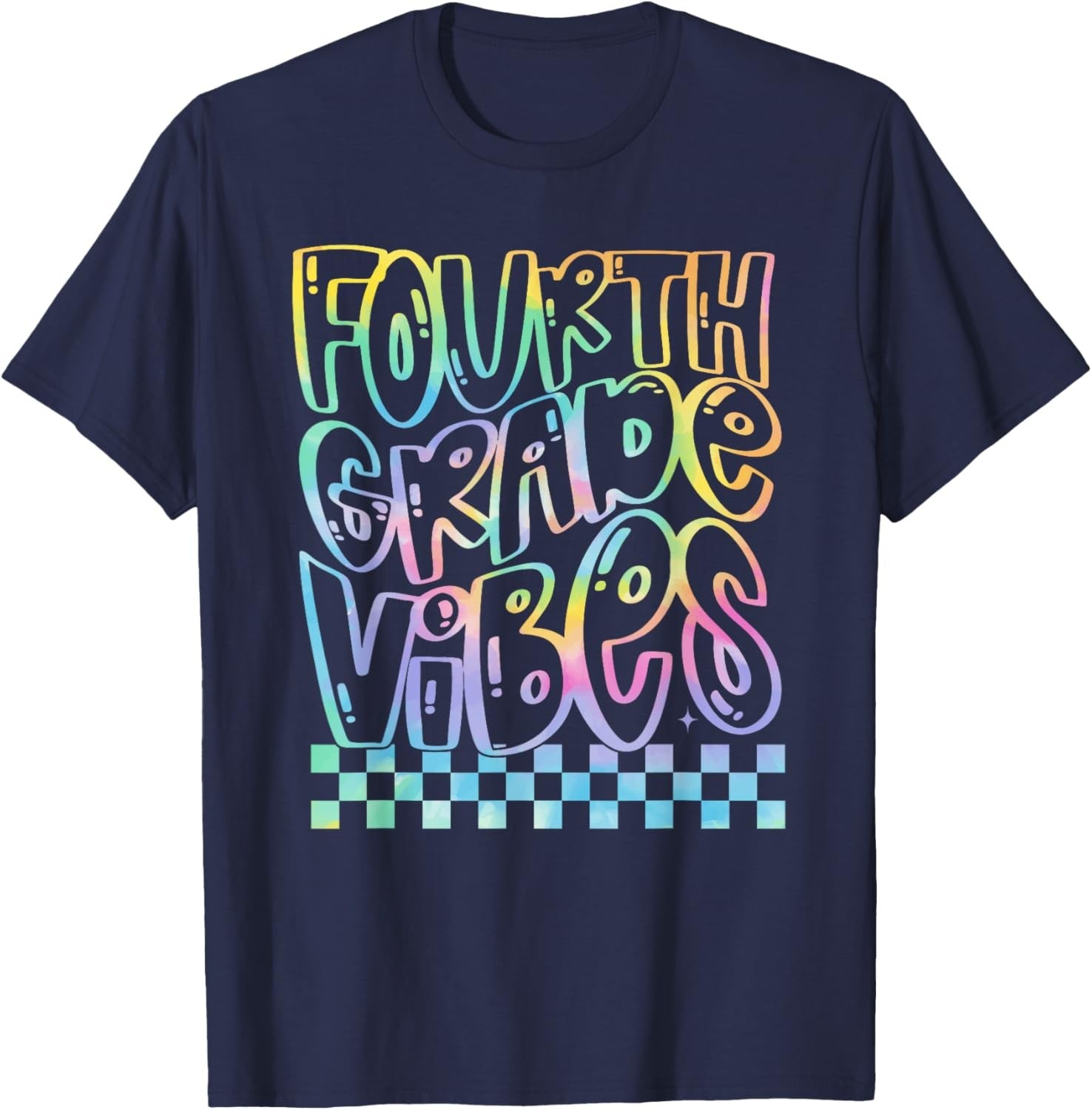 4th Grade Vibes Tie Dye Happy Teachers Kids Back To School T-Shirt Hoodie