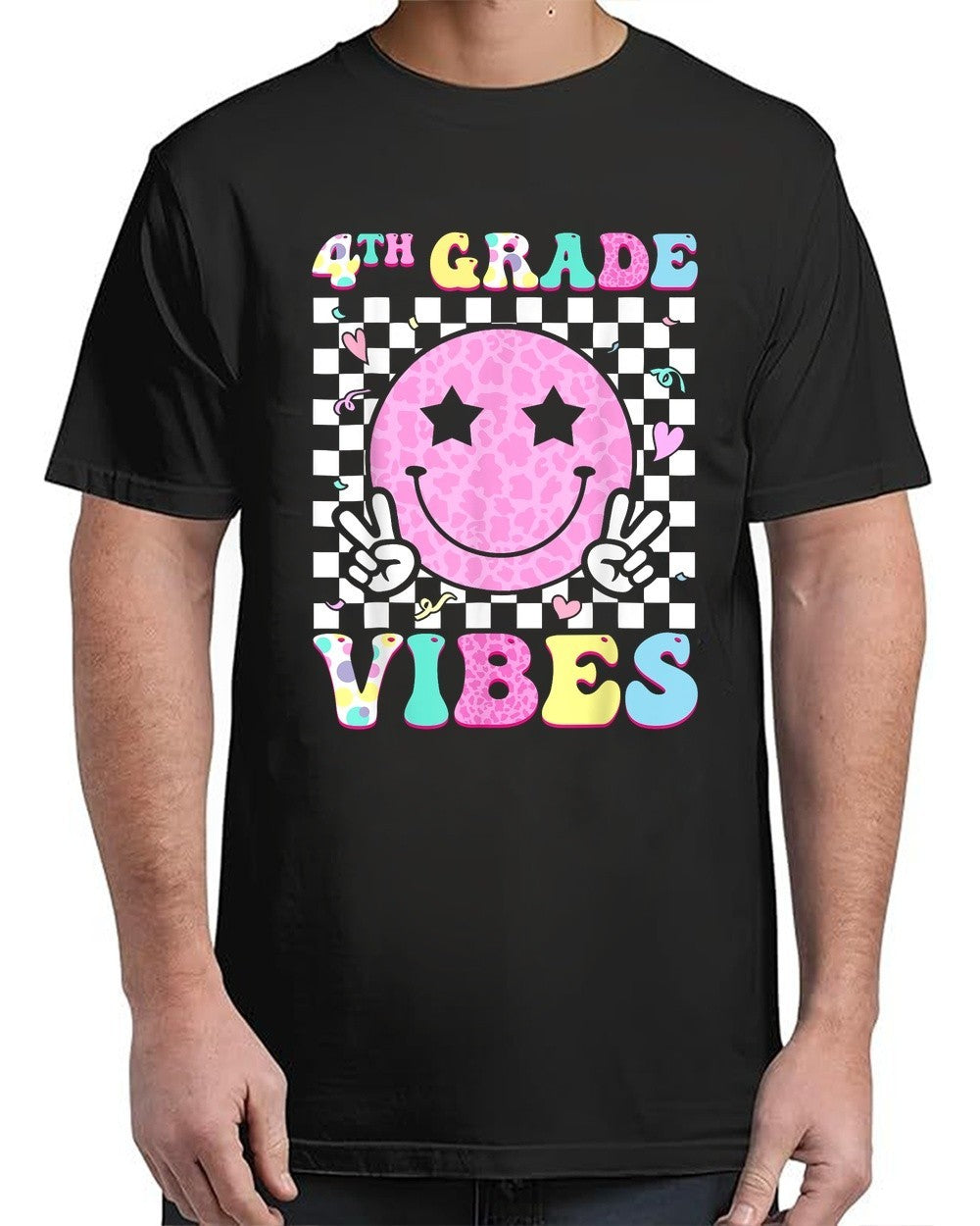 4th Grade Vibes Groovy Back to School for adult S-4XL