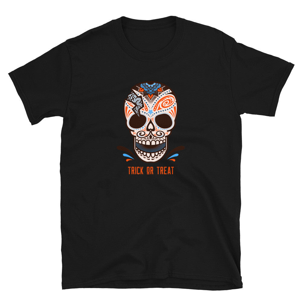 Trick Or Treat Halloween Skull Funny Short-Sleeve Unisex T-Shirt