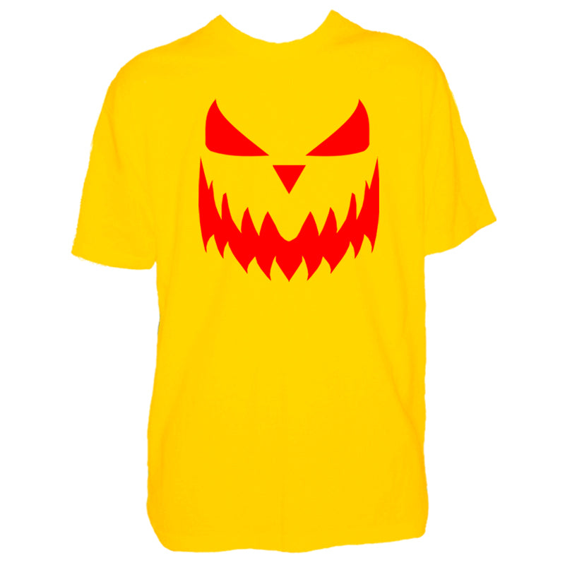 Mens Halloween Pumpkin Face Tshirt - New Scary Trick Or Treat Costume Shirt