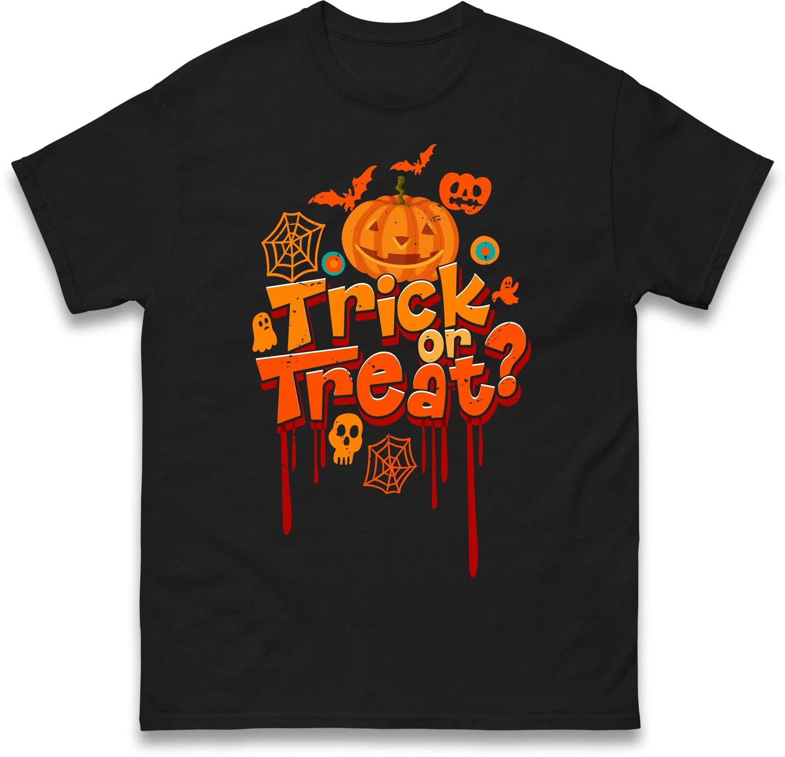 Trick Or Treat Halloween Scary Night Black T-Shirt