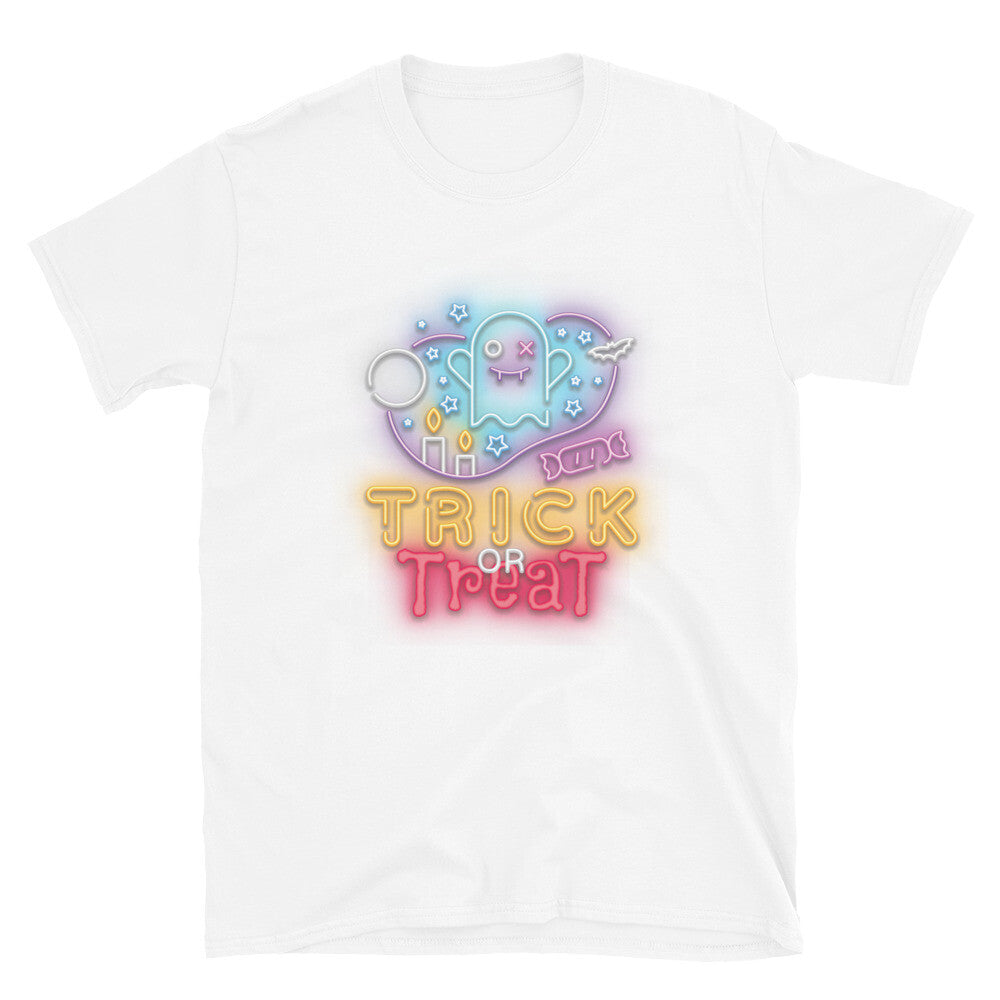 Neon Trick or Treat Halloween Funny Cute Halloween Costume Gift T-Shirt