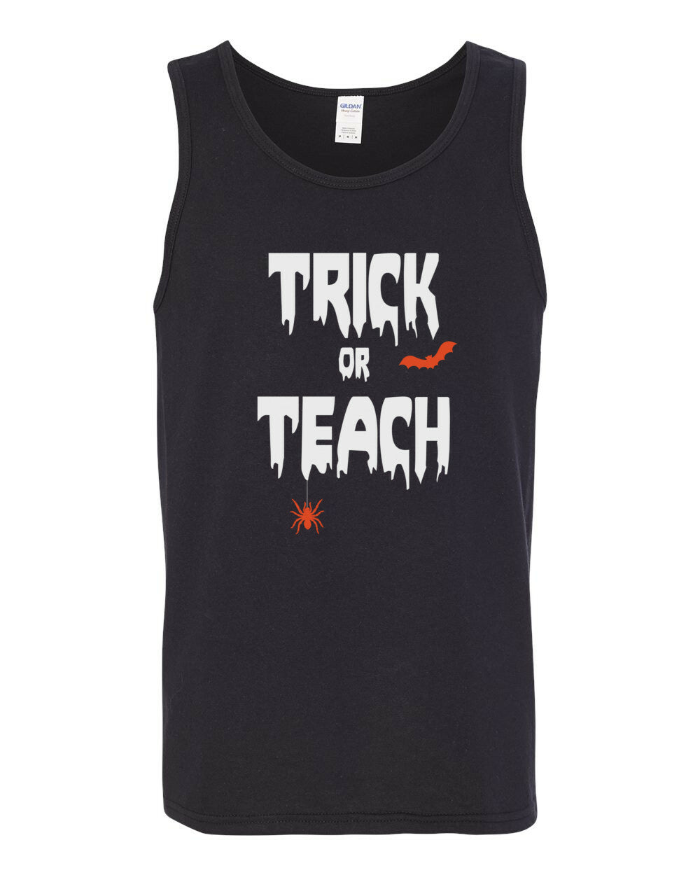 Mens Tank Top Trick or Teach T Shirt Cute Halloween Teacher Trick Or Treat Fall